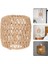 4x Simüle Rattan Lamba Kapağı El Yapımı Dokuma Avize Vintage Abajur Ev Dekoru Asılı Kolye Yatak Odası (Yurt Dışından) 5