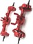 Rc Araba Metal Komple Ön Arka Aks Kiti Fms 1/24 FCX24 Xiaoqi Kırıcı K5 Kırmızı (Yurt Dışından) 2