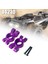 Rc Araç Metal Yükseltme Arka Tekerlek Kupası Mjx Hyper Go 1/14 14209 14210 H14BM Rc Araç Yükseltme Parçaları (Mor) (Yurt Dışından) 10
