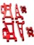 Rc Araba Aksesuarları Metal Salıncak Kolu Direksiyon Kupası Yükseltme Seti Go 1/14 14209 14210 H14BM Araba (Kırmızı) (Yurt Dışından) 2