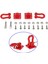 8x Metal Tırmanma Römork Çekme Kancası Kanca Tokası, Vinç Kelepçeleri Aksesuarı 1/10 Ölçekli Rc Paletli Kamyon D90 SCX10, Kırmızı (Yurt Dışından) 2