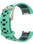 Fitbit Charge 2 Için Iki Tonlu Yuvarlak Delikli Silikon Saat Bandı Tokalı Yeşil + Mavi (Yurt Dışından) 1