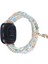 Fit Versa 3 Için Göz Boncuklu Zincirli Saat Bandı / Sense Pembe (Yurt Dışından) 3