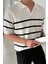 Erkek Düğmeli Polo Yaka Çizgi Detaylı Slim Fit Triko T-Shirt 3