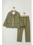 Çimalı Erkek Çocuk Düğmeli Ceketli 3 lü takım - Haki 1