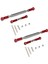2x Metal Ayarlanabilir Direksiyon Bağlantısı Servo Bağlantı Çekme Çubuğu Gergi Çubuğu Mn D90 D99 Mn-90 -45 1/12 Rc Araba Tırmanma Aracı Için, Kırmızı (Yurt Dışından) 1