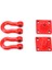 16X Metal Tırmanma Römork Çekme Kancası Tokası, 1/10 Ölçekli Rc Paletli Kamyon D90 SCX10 Araba Için Vinç Kelepçeleri, Kırmızı (Yurt Dışından) 2