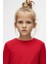 Açık Kırmızı Basic Unisex Çocuk Mevsimlik Sıfır Yaka Uzun Kollu Tişört 3
