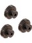 3 Adet 3.175MM Şaft Çelik Pinyon Motor Dişlisi 32DP 48DP 64DP M0.6 1/10 1/8 Rc Araba 3650 3660,26T (Yurt Dışından) 2