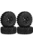 1.0 Inç Beadlock Jant Lastikleri 124 Rc Gladiator Için Set Siyah (Yurt Dışından) 1