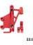 Kaliper Servo Montaj Servo Braketi LOS261013 Kırmızı (Yurt Dışından) 3