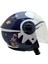 Mini Space Çocuk Kask Lacivert Beyaz 3