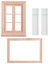 1:12 Evcilik Minyatür Çift Pencere Ahşap 6 Panel Çerçeve ve Cam Plaka Bebek Evi Diy Çift Pencere Aksesuarları Bebek Için Seramik Karo (Yurt Dışından) 2