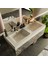 Elara 500 x 1200 mm Çift Hazneli Etajerli Akrilik Banyo Lavabosu 1