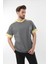 Füme Omzu Şerit Detaylı Erkek T-Shirt E7125 3
