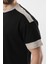 Siyah Omzu Şerit Detaylı Erkek T-Shirt E7125 4
