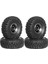 Metal Beadlock Tekerlek Lastiği Seti 118 124 Rc Paletli Araba Siyah (Yurt Dışından) 1