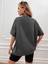 Kadın / Kız Füme Oversize T-Shirt Gratıtude Baskılı 4