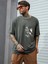 Erkek Füme Oversize T-Shirt Kartal Baskılı 2