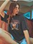 Kadın / Kız Füme Oversize T-Shirt California Baskılı 1