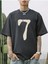 7 Rakam Baskılı Oversize Erkek T-Shirt Salaş Boyfirend 3