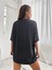 Kadın / Kız Baskılı Füme Oversize T-Shirt Salaş Boyfirend 4