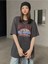 Kadın / Kız Füme Oversize T-Shirt Stay Wıld Baskılı 3
