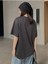 Kadın / Kız Füme Oversize T-Shirt Stay Wıld Baskılı 4