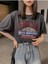 Kadın / Kız Füme Oversize T-Shirt Stay Wıld Baskılı 5