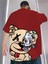 Crazy Bear Baskılı Oversize Erkek T-Shirt Salaş Boyfirend 1