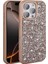 Apple iPhone 16 Pro Max Kılıf Parlak Taşlı Tasarım Pırlanta Kapak - Gold 3