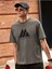Erkek Füme Oversize T-Shirt Mıx Baskılı 1
