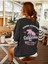 Kadın / Kız Füme California Baskılı Oversize T-Shirt 4