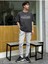 Erkek Füme Oversize T-Shirt Purpose Baskılı 1
