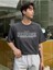 Erkek Füme Oversize T-Shirt Purpose Baskılı 5