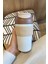 316 L Çelik Kahverengi 450 ml Pipetli Soğuk Sıcak Kahve El Termos Mug CIN847KHV 5