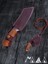 Satır Model Bushcraft Bıçak Taktik Kolye Bıçak 2'li Set Ceviz Saplı Deri Kılıf Hediyeli 4