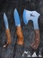 Geyikli Balta Bushcraft Bıçak Seti Ketezli Çakı ve Hakiki Deri Kılıf Hediyeli 3'lü Set 1