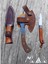 Geyikli Balta Bushcraft Bıçak Seti Ketezli Çakı ve Hakiki Deri Kılıf Hediyeli 3'lü Set 2