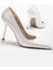 Dorethy Kadın Topuklu Ayakkabı Beyaz Rugan Stiletto 1