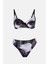 40218 Siyah Yaprak Desenli Toparlayıcı Bikini Takımı 4