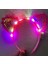 Kenarları Dantelli Fuşya Pullu Payetli LED Işıklı Kedi Kulak Taç 17X19 cm 1