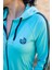 Kadın Turkuaz Fermuarlı Kapüşonlu Dalgıç Scuba Kumaş Spor Eşofman Takımı 21KESTAX11 3