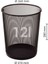 | Metal Perfore Çöp Kovası, Büyük Boy, Siyah, 12 Litre, Paslanmaz Metal 2