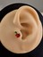 Kırmızı Elma Model Kıkırdak Piercing Tragus Helix Altın Kaplama Gold Renk Küpe 2
