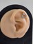 Halka x Artı Model Kıkırdak Piercing Tragus Helix Silver Gümüş Renk Küpe 3
