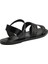 Kadın Örgü Deri Sandalet DG6011 5