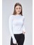 Basic Bisiklet Yaka Uzun Kollu Slim Fit Kadın Body T-Shirt 5