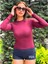 Basic Bisiklet Yaka Uzun Kollu Slim Fit Kadın Body T-Shirt 1