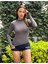 Basic Bisiklet Yaka Uzun Kollu Slim Fit Kadın Body T-Shirt 3